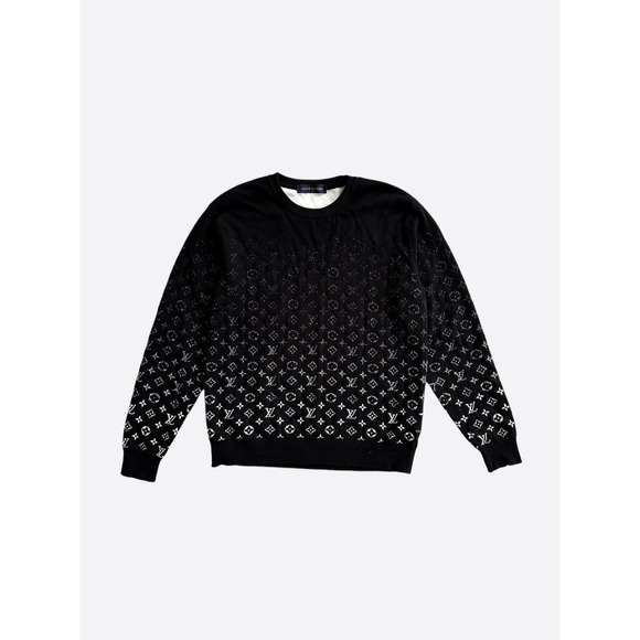 Louis Vuitton Black & White Gradient Monogram Sweater